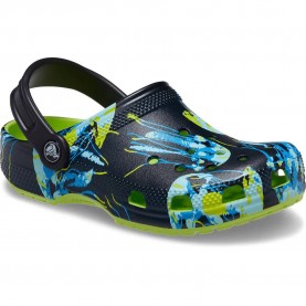 детски,сандали,и,чехли,crocs,classic,meta,scape,clogs,limeade,multi,(black)