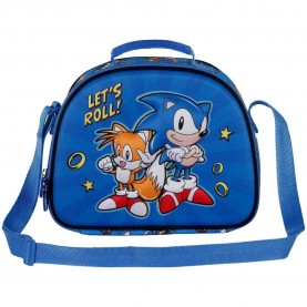 чанта,раници,karactermania,3d,let´s,roll,sonic,lunch,bag,blue,(multicolor)