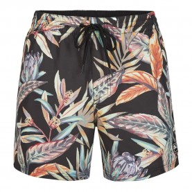 бански,гащета,мъжки,бански,костюми,o´neill,cali,print,15´´,swimming,shorts,black,tropical,flower,(black)