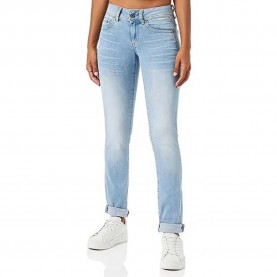 Дънки G-Star Midge Saddle Mid Straight Fit jeans - Blue (Lt Indigo Aged) дънки,дамски,панталони,g,star,midge,saddle,mid,straight,fit,jeans,blue,(lt,indigo,aged)