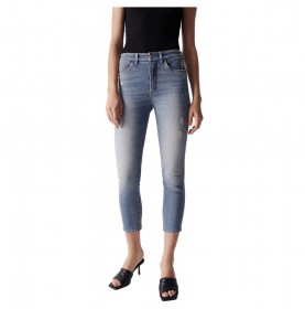 дънки,дамски,панталони,salsa,jeans,glamour,cropped,slim,fit,jeans,blue