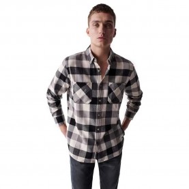 карирана,риза,мъжки,якета,salsa,jeans,regular,fit,check,overshirt,beige