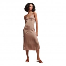 потник,дамски,поли,и,рокли,superdry,satin,cami,slip,sleeveless,midi,dress,brown,(woodsmoke)