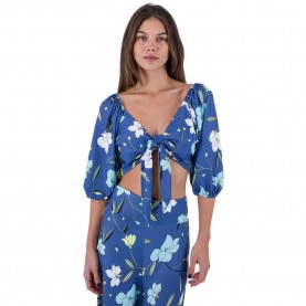 дамски,блузи,дамски,ризи,hurley,poppy,front,tie,crop,3,4,sleeve,blouse,dkb,(multicolor)