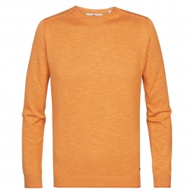 блуза,мъжки,пуловери,petrol,industries,203,basic,round,neck,sweater,orange
