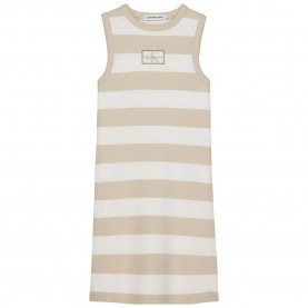 дънки,детски,поли,и,рокли,calvin,klein,jeans,rib,sleeveless,dress,beige