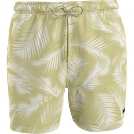бански,гащета,мъжки,бански,костюми,calvin,klein,km0km00813,swimming,shorts,yellow,(dotted,palm,yellow,aop)