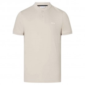 мъжки,блузи,с,яка,calvin,klein,smooth,cotton,stand,collar,short,sleeve,polo,stony,beige,(beige)