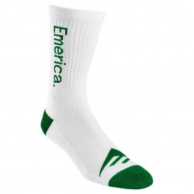 чорапи,мъжки,чорапи,emerica,pure,crew,socks,white,(white,green)