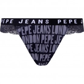 дамско,бельо,дамски,бикини,и,танкини,pepe,jeans,allover,logo,thong,black,(black)