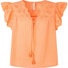 риза,с,къс,ръкав,дамски,блузи,дамски,ризи,pepe,jeans,anaise,short,sleeve,shirt,peach,(orange)