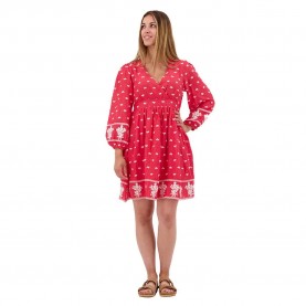 Рокля Pepe jeans Batia long sleeve dress - Red (Studio Red) рокля,дамски,поли,и,рокли,pepe,jeans,batia,long,sleeve,dress,red,(studio,red)