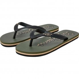джапанки,мъжки,джапанки,и,чехли,pepe,jeans,bay,beach,logo,flip,flops,army,(green,black)