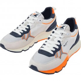 маратонки,мъжки,маратонки,pepe,jeans,brit,pro,neon,trainers,white