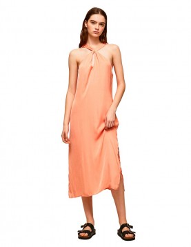 рокля,дамски,поли,и,рокли,pepe,jeans,casey,short,sleeve,dress,orange