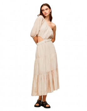 рокля,дамски,поли,и,рокли,pepe,jeans,pua,short,sleeve,dress,beige