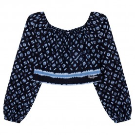 Риза с дълъг ръкав Pepe jeans Salma long sleeve shirt - Blue (Multi) риза,с,дълъг,ръкав,детски,ризи,pepe,jeans,salma,long,sleeve,shirt,blue,(multi)