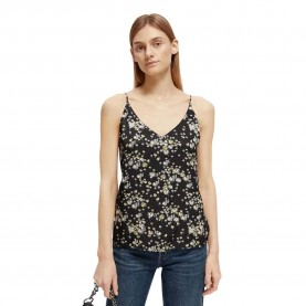 Тениска Scotch & soda 171779 sleeveless T-shirt - Black (Dandelion Black) тениска,дамски,тениски,scotch,&,soda,171779,sleeveless,t,shirt,black,(dandelion,black)
