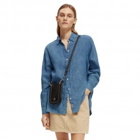 риза,с,дълъг,ръкав,дамски,блузи,дамски,ризи,scotch,&,soda,natural,dyed,oversized,long,sleeve,shirt,blue