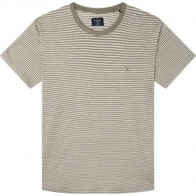 тениска,мъжки,тениски,hackett,stripe,short,sleeve,t,shirt,khaki,(green)