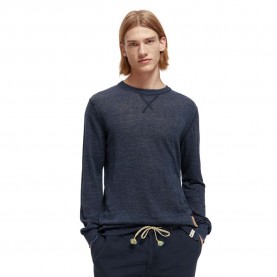 блуза,мъжки,пуловери,scotch,&,soda,linen,blend,crew,neck,sweater,blue