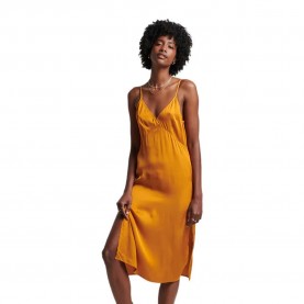 дамско,бельо,дамски,бикини,и,танкини,superdry,satin,cami,mini,sleeveless,inner,dress,orange