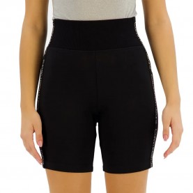 Дънки Calvin klein jeans Logo Tape Milano short leggings - Black (Ck Black) дънки,дамски,клинове,дамски,чорапогащи,и,клинове,calvin,klein,jeans,logo,tape,milano,short,leggings,black,(ck,black)