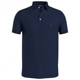 Tommy hilfiger 1985 Slim short sleeve polo - Blue (Carbon Navy) дамски,блузи,с,яка,мъжки,блузи,с,яка,tommy,hilfiger,1985,slim,short,sleeve,polo,blue,(carbon,navy)