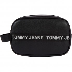 несесер,тоалетни,принадлежности,tommy,jeans,essential,leather,wash,bag,black