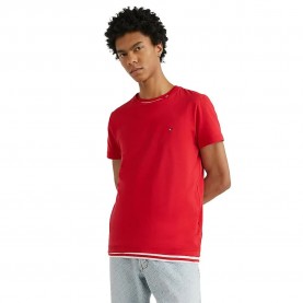 тениска,мъжки,тениски,tommy,hilfiger,stretch,slim,fit,short,sleeve,t,shirt,red,(primary,red)