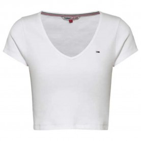 дънки,дамски,топове,tommy,jeans,bby,crp,essential,rib,short,sleeve,top,white,(white)