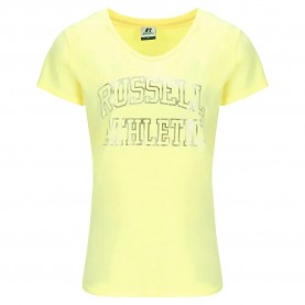 тениска,дамски,тениски,russell,athletic,awt,a31021,short,sleeve,v,neck,t,shirt,limeligh,(yellow)