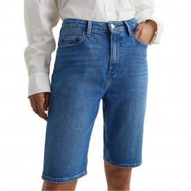 къси,панталони,дамски,панталони,tommy,hilfiger,w40212,straight,fit,high,waist,denim,shorts,blue