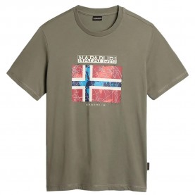 тениска,мъжки,тениски,napapijri,s,guiro,short,sleeve,t,shirt,green,(green,lichen)