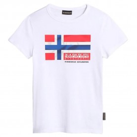 тениска,детски,тениски,napapijri,s,zamora,t,shirt,flag,colored,(white)