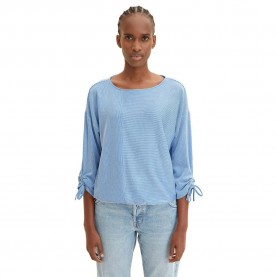тениска,дамски,тениски,tom,tailor,structured,stripe,t,shirt,blue,(small,mid,blue,white,stripe)