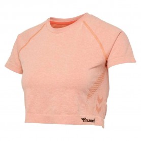 тениска,дамски,тениски,hummel,cropped,seamless,short,sleeve,t,shirt,orange,(canyon,sunset,melange)
