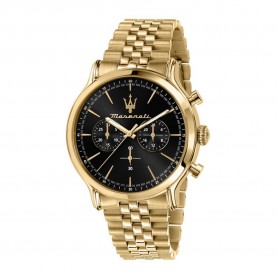 часовник,часовници,maserati,epoca,42,mm,chr,black,dial,br,yg,watch,golden