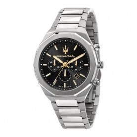 часовник,часовници,maserati,stile,45,mm,chro,black,dial,br,ss,watch,silver
