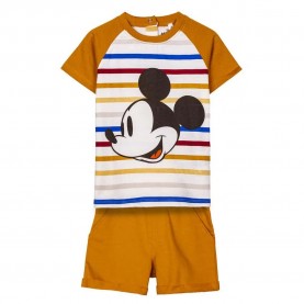 Disney Mickey short sleeve set - Multicolor (Mustard) детски,екипи,disney,mickey,short,sleeve,set,multicolor,(mustard)