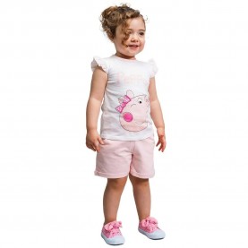 Peppa pig Peppa Pig Sleeveless set - Pink (White) детски,екипи,peppa,pig,peppa,pig,sleeveless,set,pink,(white)