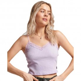 потник,дамски,топове,superdry,vintage,rib,lace,trim,cami,sleeveless,top,palma,violet,(purple)