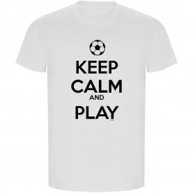 футболна,фланелка,мъжки,тениски,kruskis,keep,calm,and,play,football,eco,short,sleeve,t,shirt,white