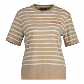 тениска,дамски,тениски,gant,logo,striped,short,sleeve,t,shirt,beige