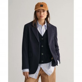 Сако Gant Reg Jersey blazer - Blue (Evening Blue) сако,дамски,сака,gant,reg,jersey,blazer,blue,(evening,blue)