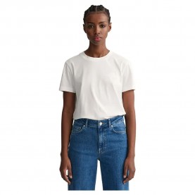 тениска,дамски,тениски,gant,reg,tonal,shield,short,sleeve,t,shirt,white