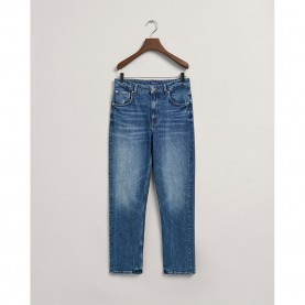 дънки,дамски,панталони,gant,straight,cropped,fit,jeans,blue