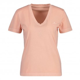 тениска,дамски,тениски,gant,sunfaded,short,sleeve,v,neck,t,shirt,orange