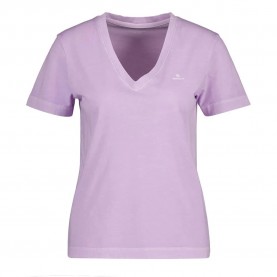 тениска,дамски,тениски,gant,sunfaded,short,sleeve,v,neck,t,shirt,soothing,lilac,(purple)
