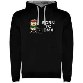 суичър,мъжки,пуловери,kruskis,born,to,bmx,two,colour,hoodie,black,grey,(black)